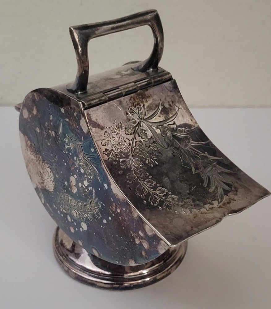 Vintage Tarnished Silver Small Sugar Server