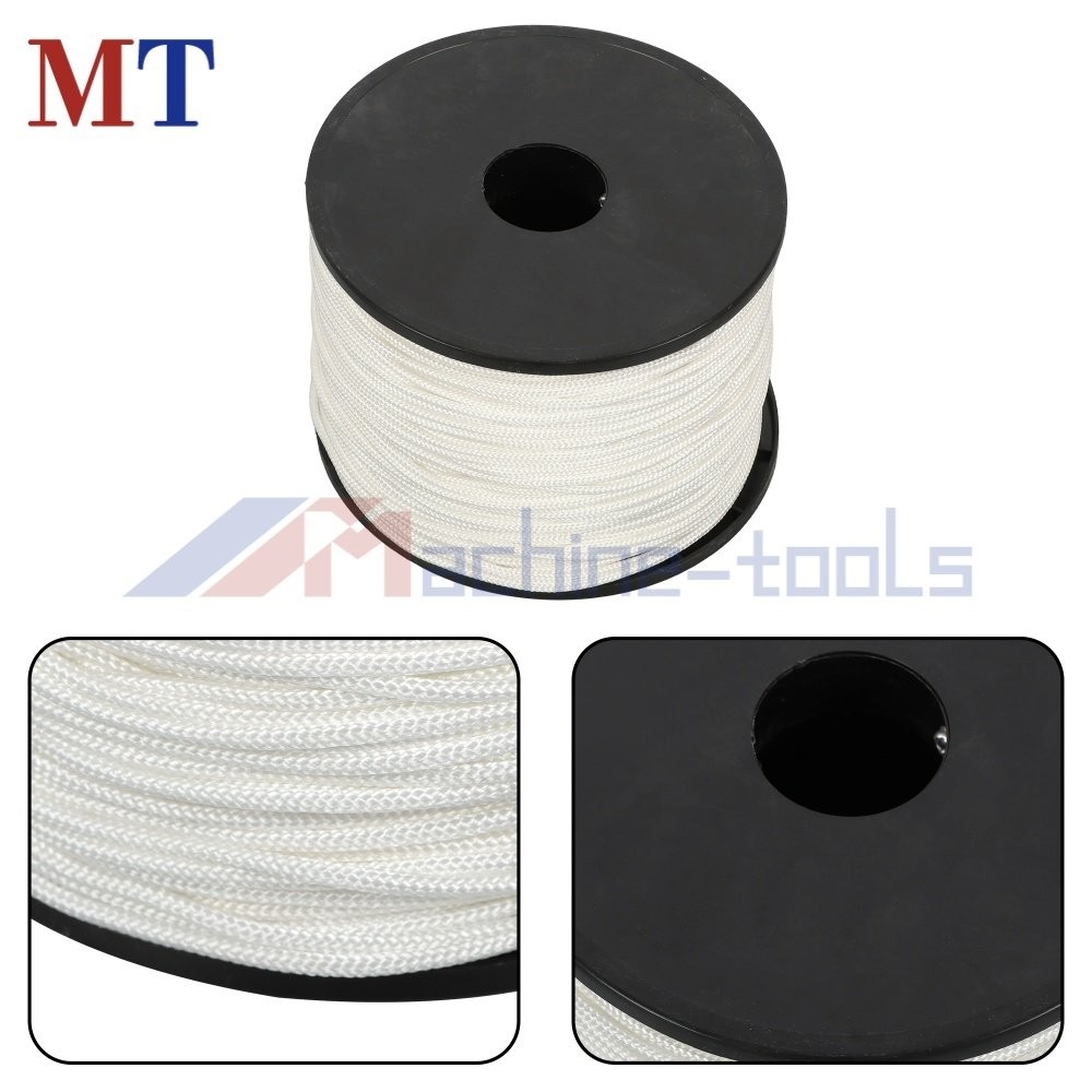 1/8" × 500' White Solid Braid Nylon Rope on a Sturdy Spool Braid Rope Industrial