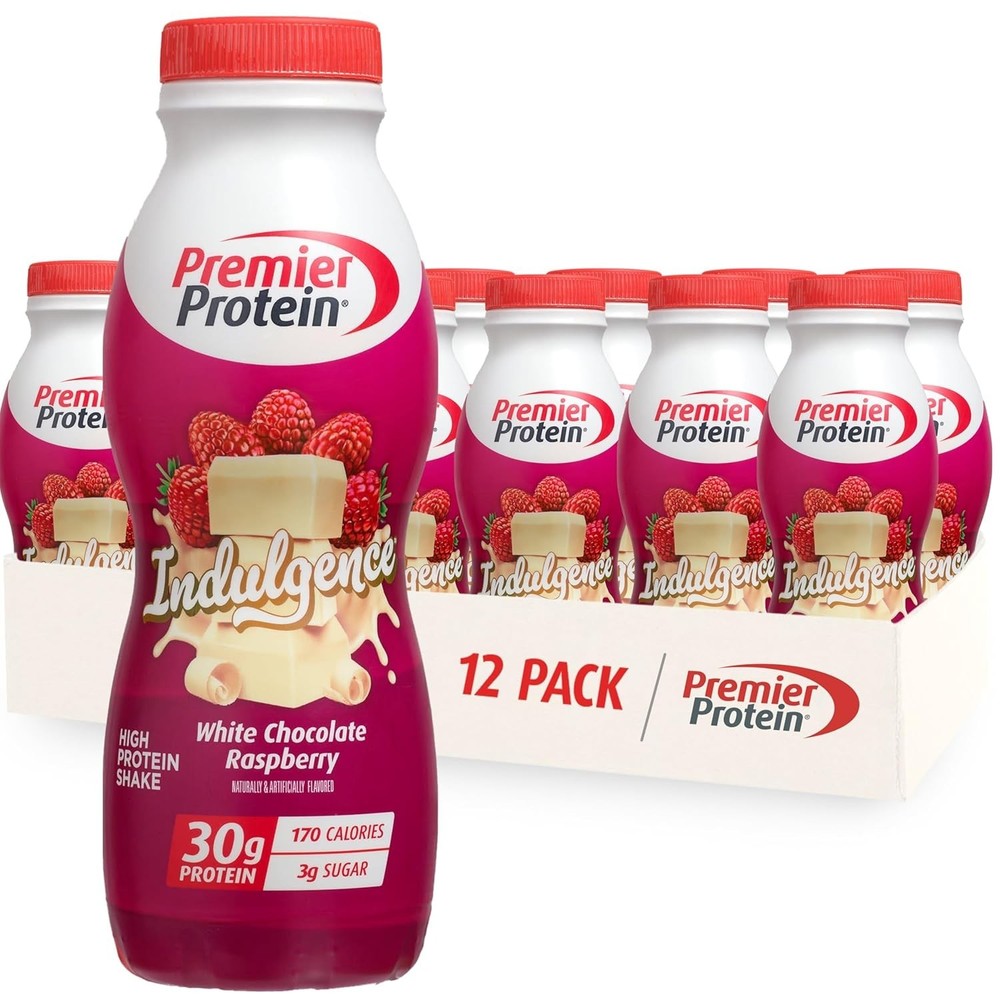 Premier Protein Indulgence 🍰 White Chocolate Raspberry🥤11.5 fl oz, 12 ct