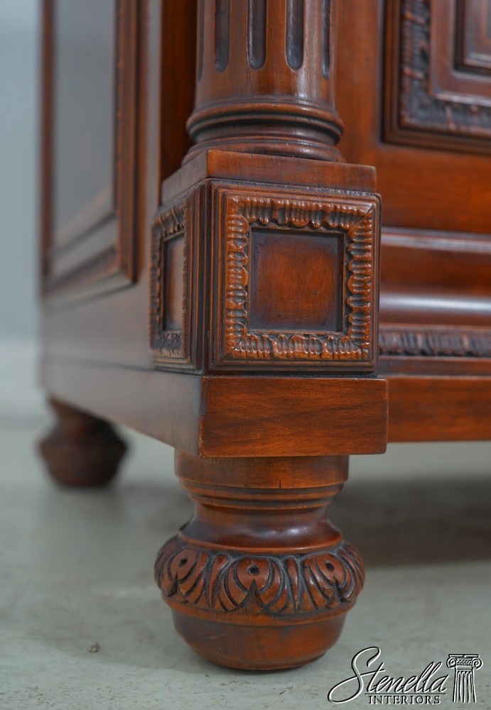 61039: CG CAPELLETTI Italian Classical Large Walnut Sideboard