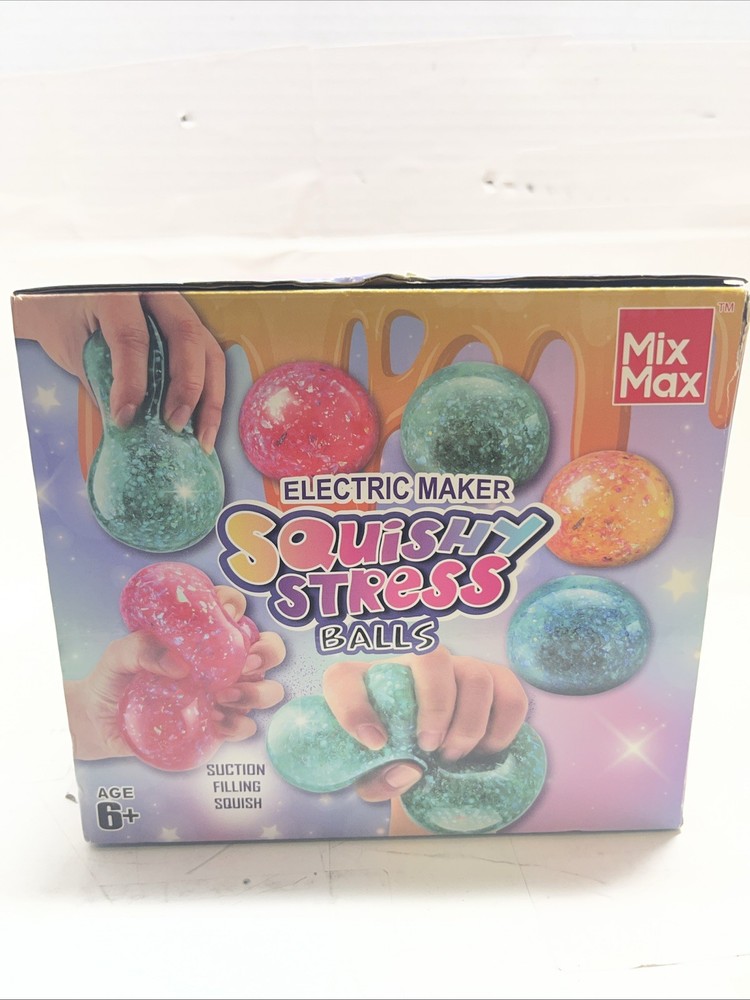 Electric Maker Squishy Stress Balls Shiny Glitter Age 6+