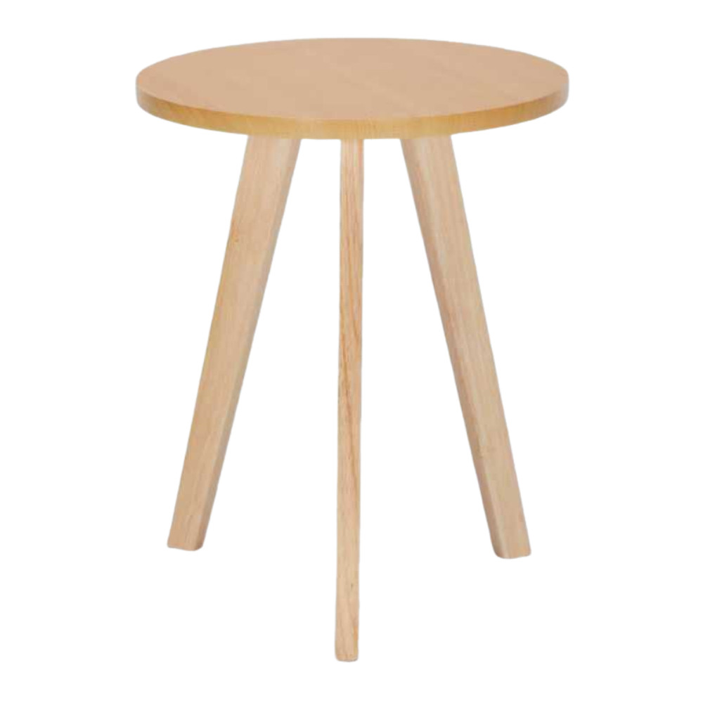 Modern Accent Table Solid Wood Frame MDF Top Natural Wood Compact Side End Table