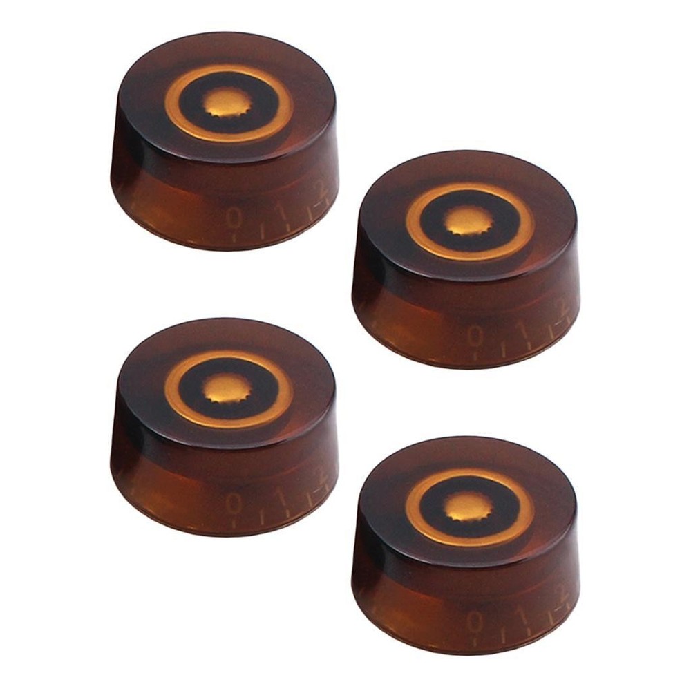 4pcs Guitar Speed Knobs for    Electric Guitar Accessory Brown