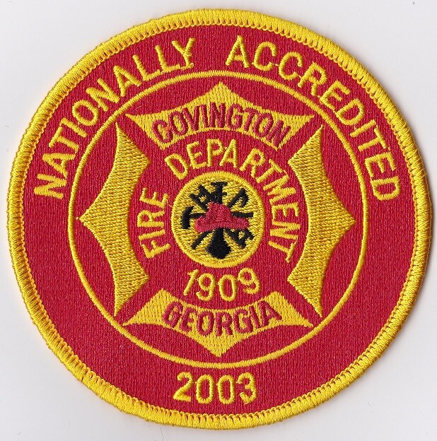 Covington Nationally Accredited Fire Dept.  GA Firefighter Patch