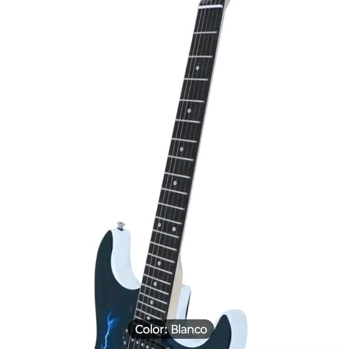 ST-E electric guitar (white) with double pickup + case + strap + pick +...
