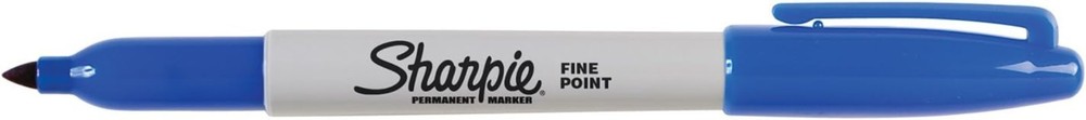 Permanent Markers Fine Tip Black & Blue 2 Pack Water Resistant Quick-Drying