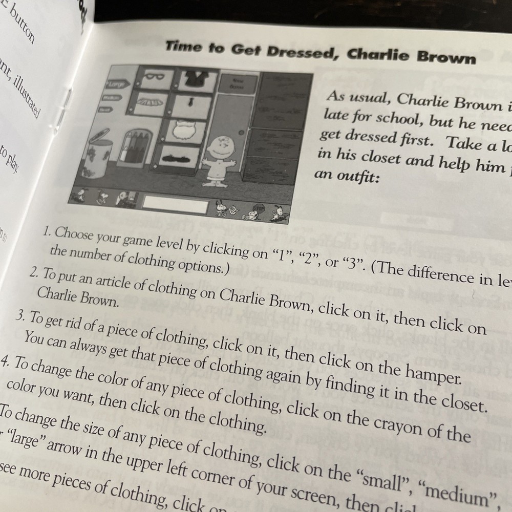 Get Ready For School Charlie Brown CD Rom Instruction Manual Windows & Mac
