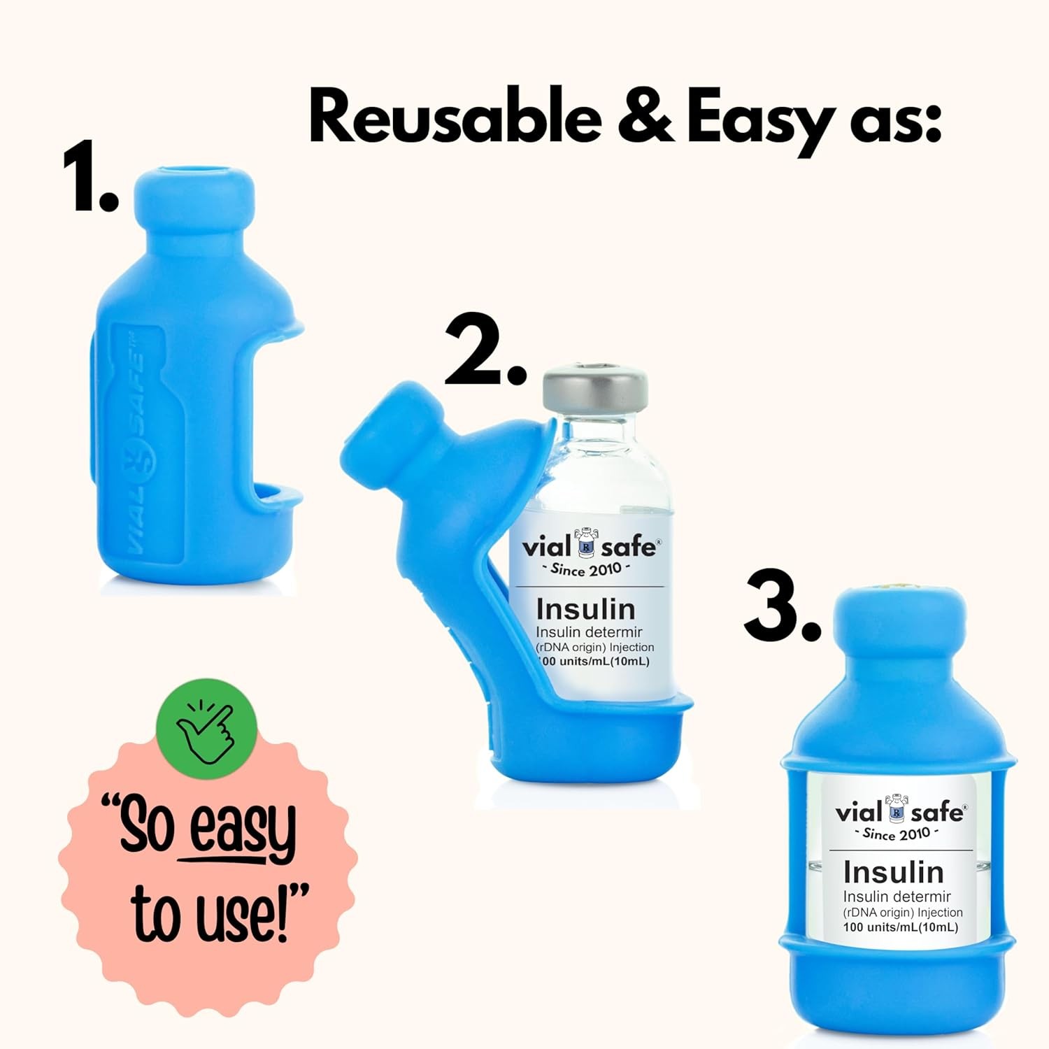 Insulin Vial Protector Case | Secure Insulin Bottle Protector & Cover for 10mL V