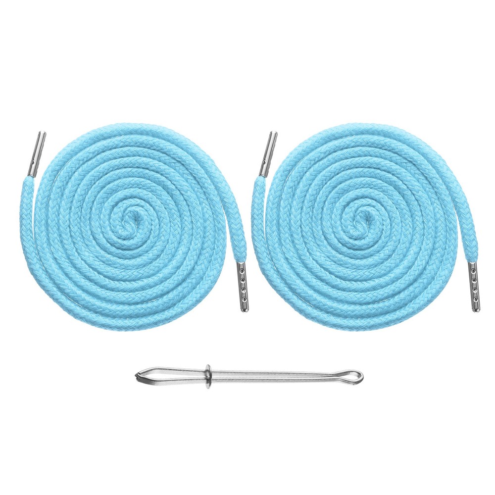 2pcs Drawstring Cords 51" Replacement Drawstring with Threader Light Blue