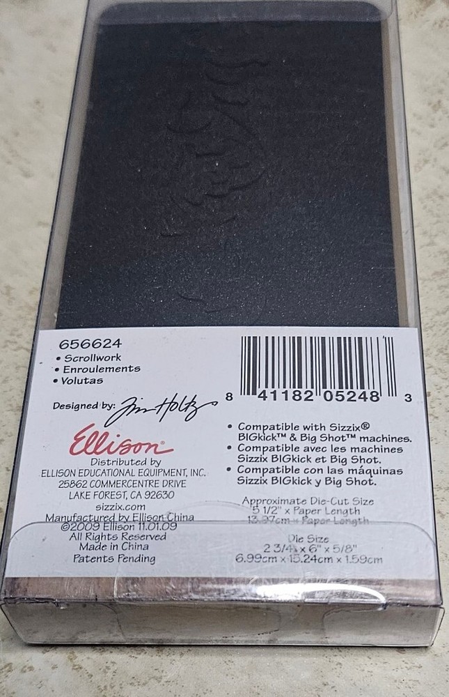 Sizzix Tim Holtz Scrollwork Die Alterations Edge 2009 Crafting 5 1/2" #656624