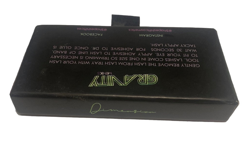 SHAPE SHIFT COSMETICS GRAVITY MINKS MINK FALSE LASHES Black - DIMENSION - New