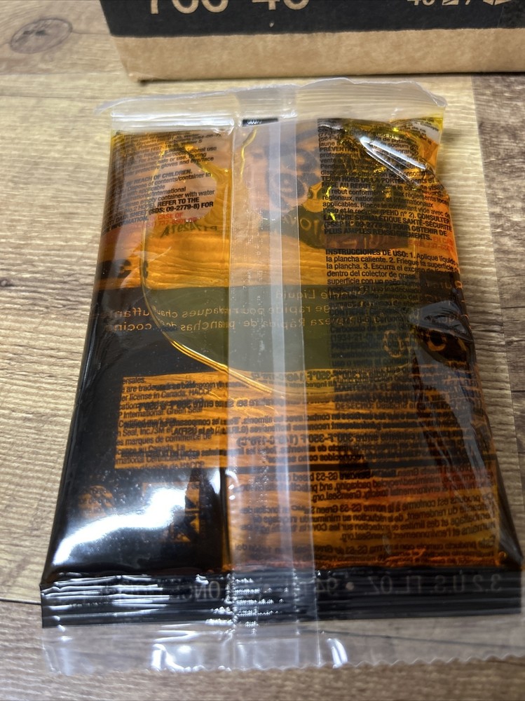(5) 3M Scotch-Brite 700 Quick Clean Griddle Liquid 3.2oz Packets NEW