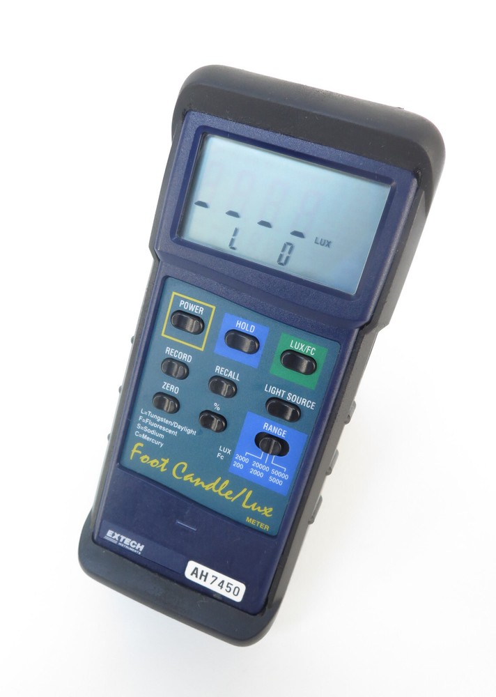 Extech 407026 Heavy Duty Foot Candle Lux Light Meter w/ PC Interface