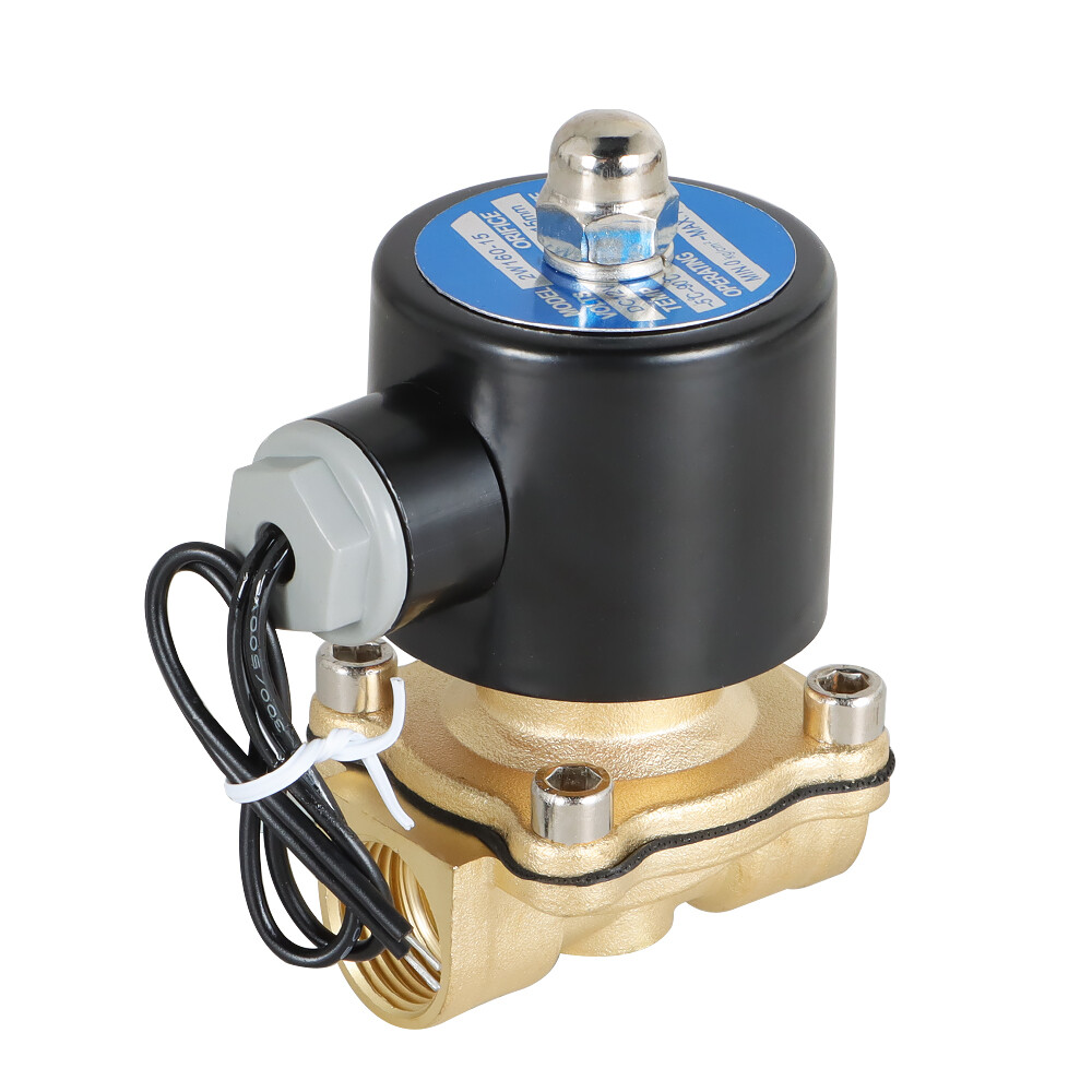 1/2-inch 12V DC Brass Electric Solenoid Valve NPT Gas Water Air Normally Closed