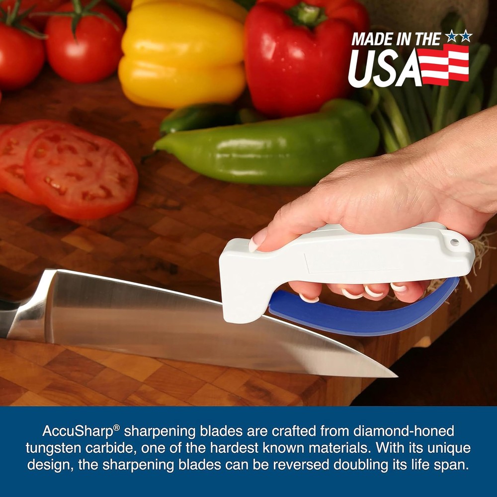 Knife Sharpener, Ergonomic Comfortable Handle, Compact & Easy to Use, Restore...