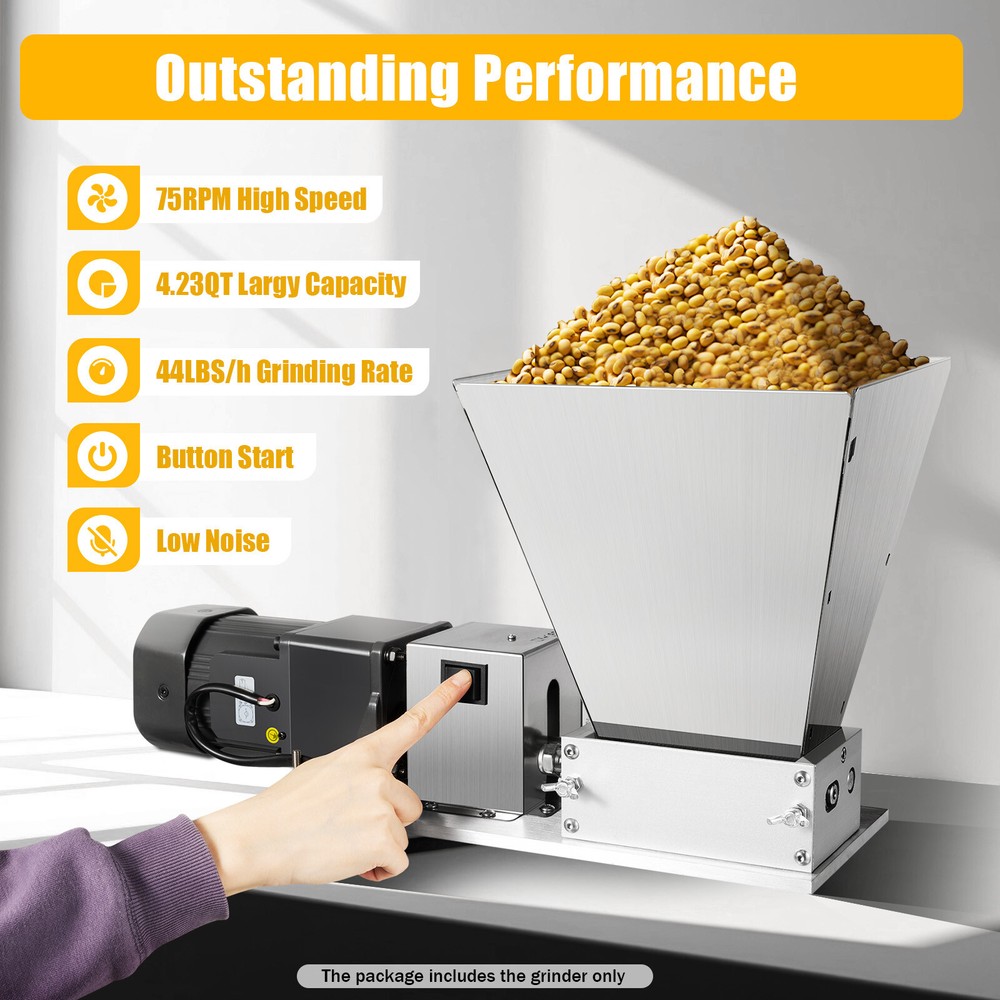 Electric Grain Animal Poultry Feed Mill Wet Dry Grinder Corn Rice Multi-function
