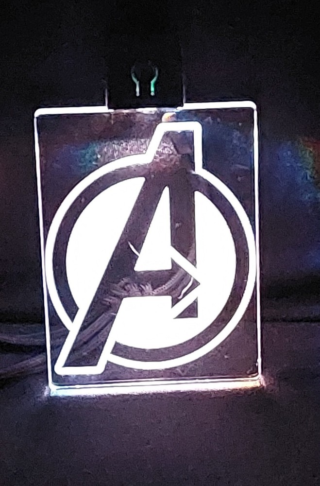 Marvel Comics Avengers "A" Necklace Pendant Flashing