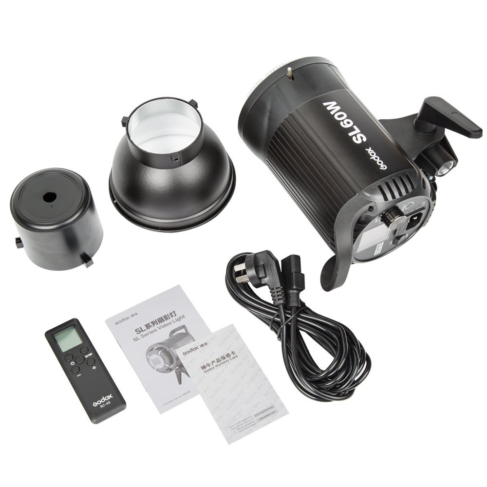 US Godox SL-60W 60W Camera Studio LED Video Continuous Light Remote + Reflector