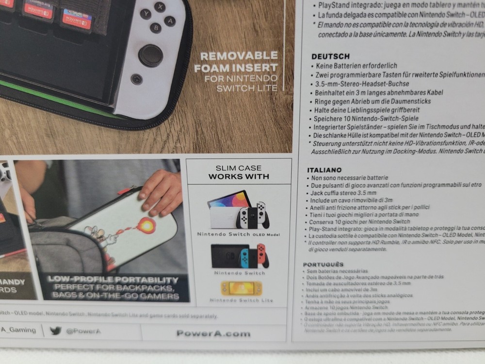 Nintendo Switch Super Mario WIRED Controller And Slim Case BRAND NEW