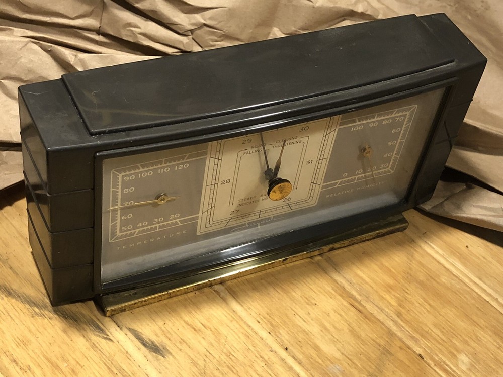 Vintage Airguide Table Top Barometer Temperature Humidity