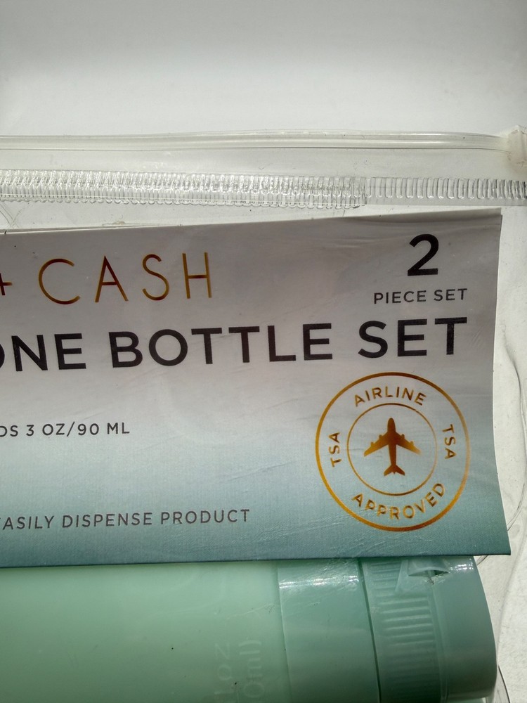 Ruby + Cash Silicone Bottle Set 2 Piece Set TSA Friendly