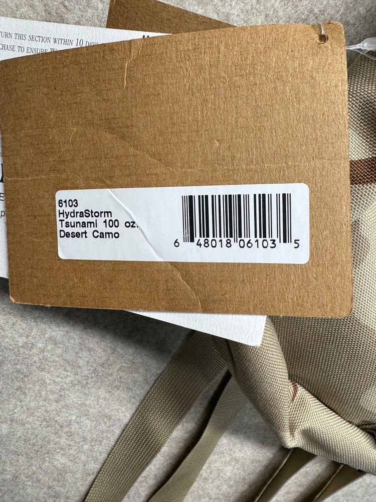 Hydrastorm Tsunami Hydration System 100 oz Desert Camo Backpack Nylon