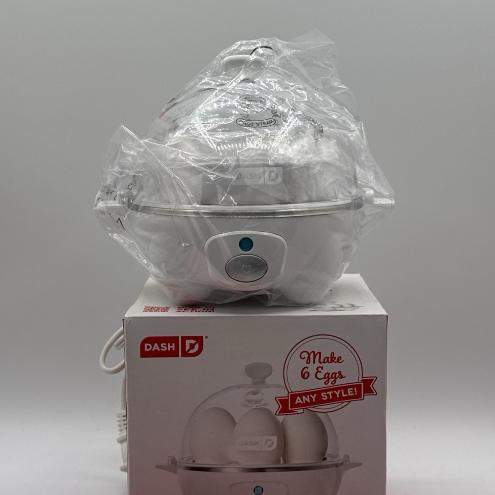 DASH Rapid 6 Egg Cooker for Hard Boiled Poached Scrambled Eggs White