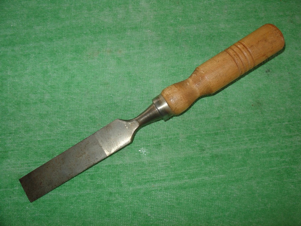 VINTAGE 1" BEVEL EDGE SOCKET CHISEL WOODWORKING TOOL UNBRANDED
