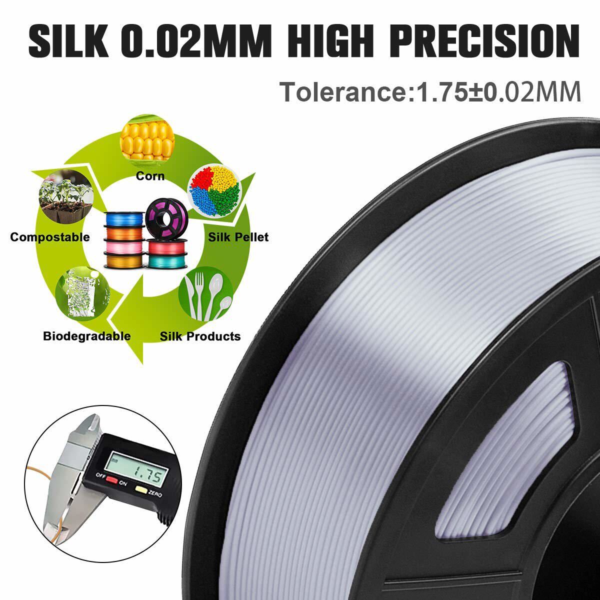 SUNLU 1KG 3D Filament PLA/PLA Matte/PLA Meta/PLA+/ABS/PETG/SILK 1.75mm TPU-500g