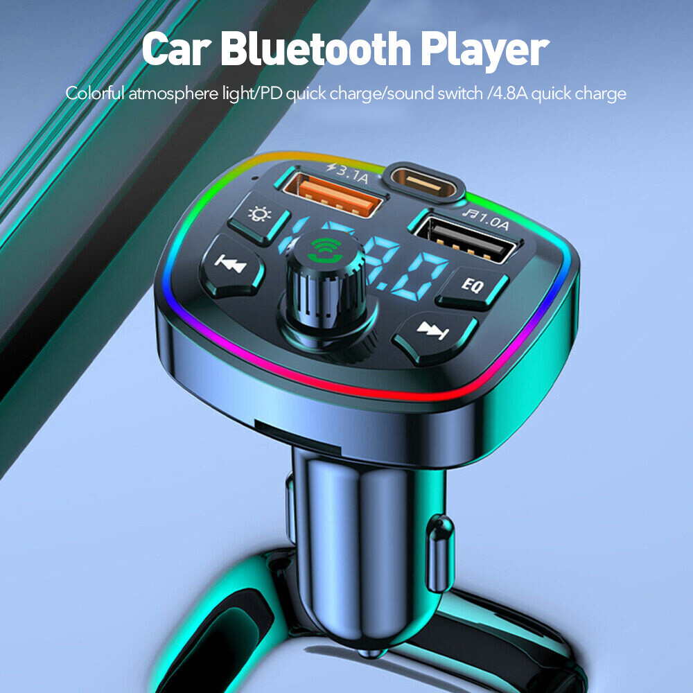 Wireless Car Bluetooth FM Transmitter MP3 Audio USB Charger Adapter Handsfree