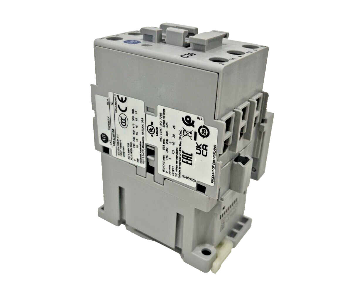Allen-Bradley 100-C30D10 IEC Contactor 30 Amp 120V 100C 3 poles NewInBox US STOC