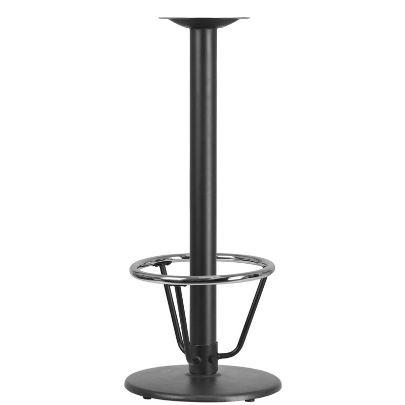 18'' Round Restaurant Table Base with 3'' Dia. Bar Height Column & Foot Ring