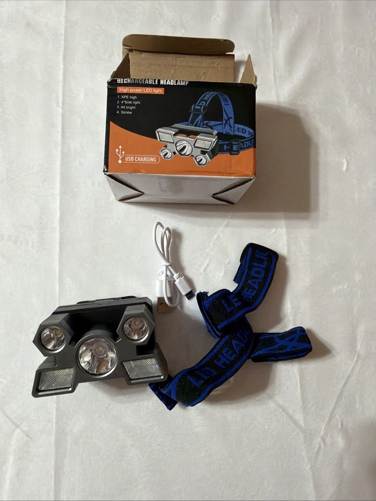 Head Lamp Rechargeable High Power LED Light USB Waterproof