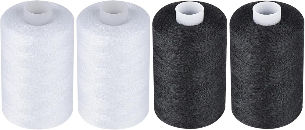 Simthread All Purpose Sewing Thread, 4 Spools Each 1000 Yards of Polyester Threa