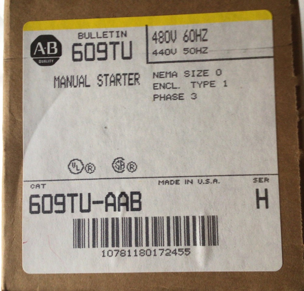 Allen-Bradley Manual Starter 609TU-AAB