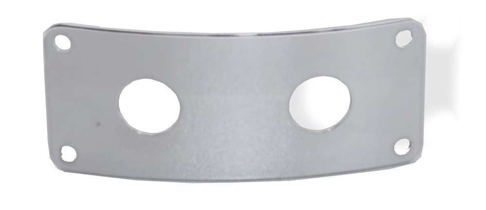 Jack Plate Rectangular Double Jack Curved Body Mount Chrome 0811228CH
