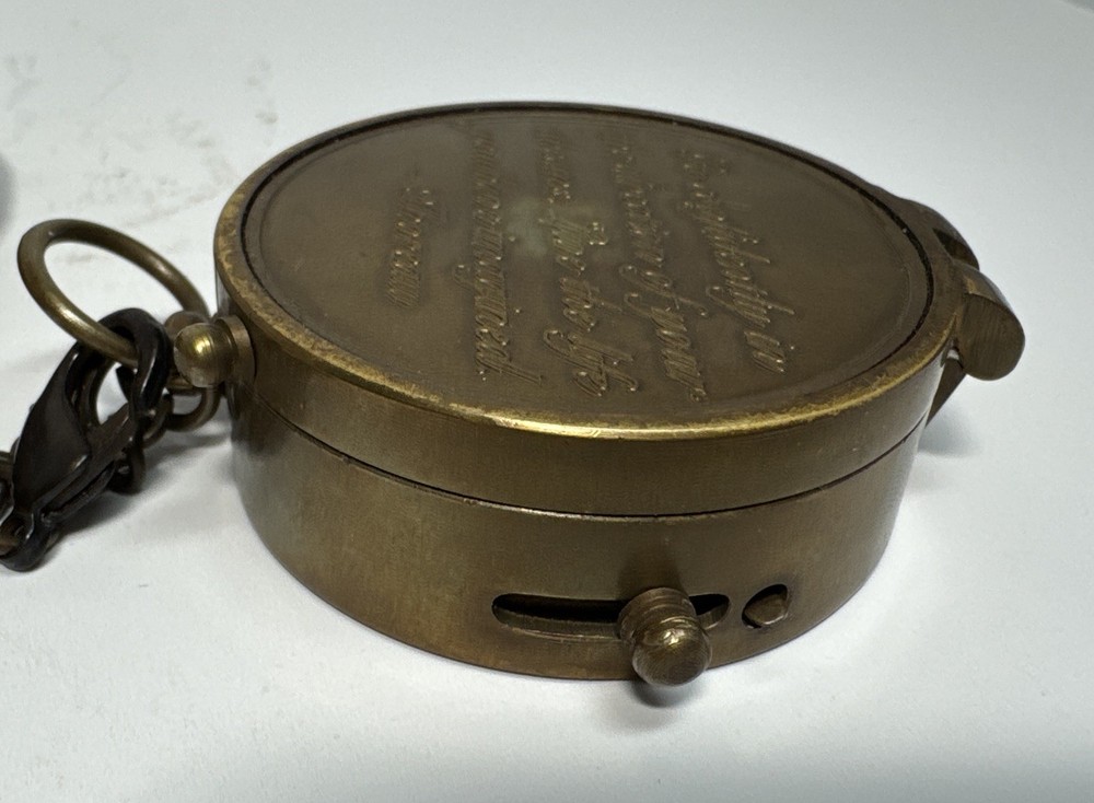 Compass With Case Engraved Thoreau “Go Confidently” “Not All Those…” Tolkien