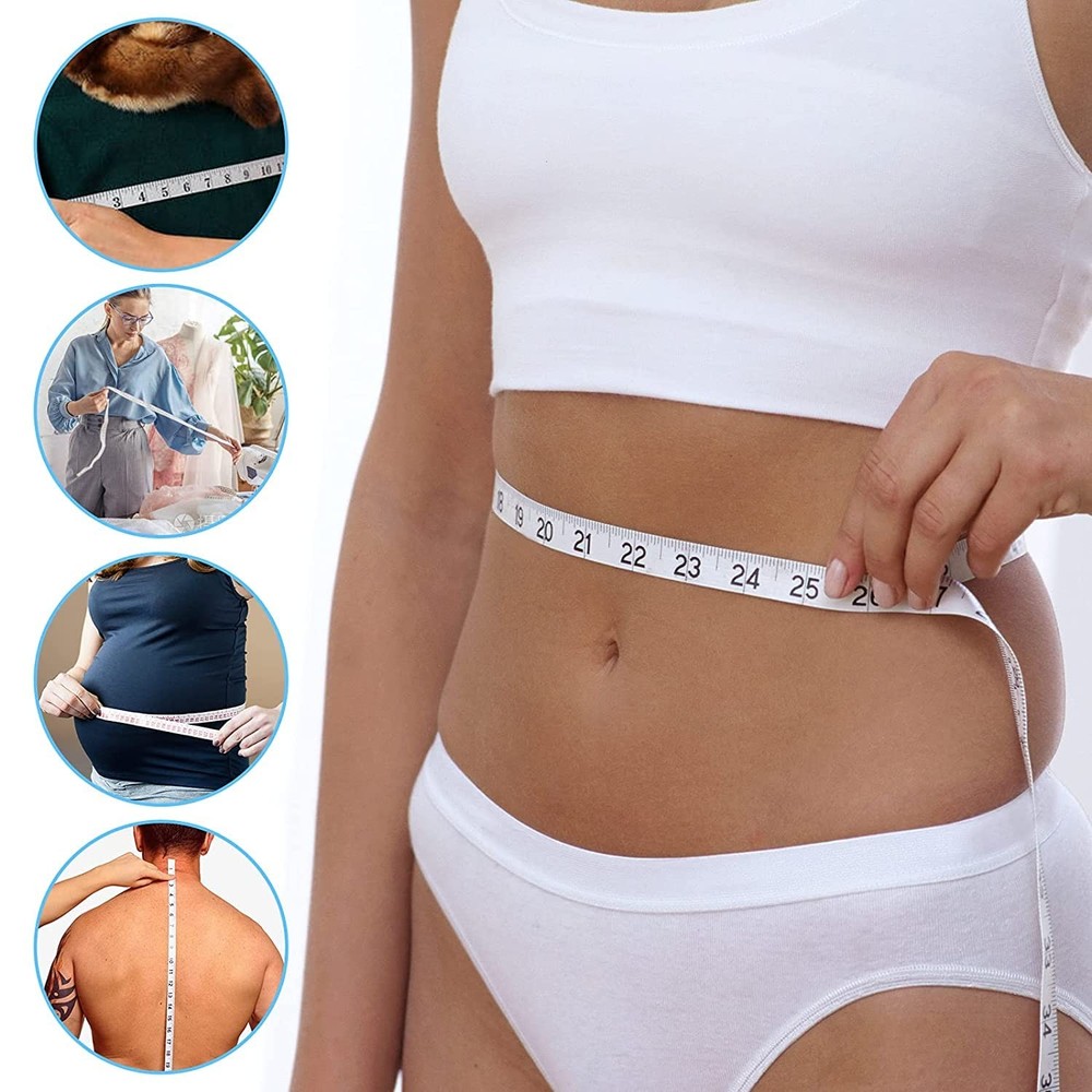 12 Pack Soft Retractable Measuring Tape Double-Scale 12 (multicolor)