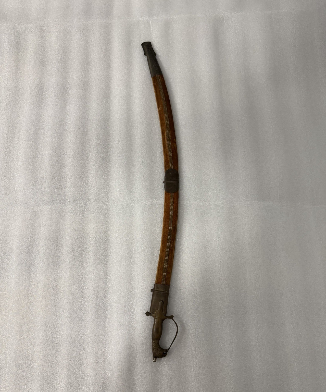 Decorative Indian Saber Sword Khanda Sikh Symbol w Scabbard 34”