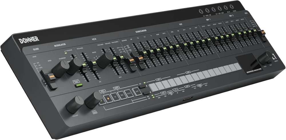 Donner ESSENTIAL L1 Synthesizer with 64-Step Sequencer, S2C Magnetic Modular Sys