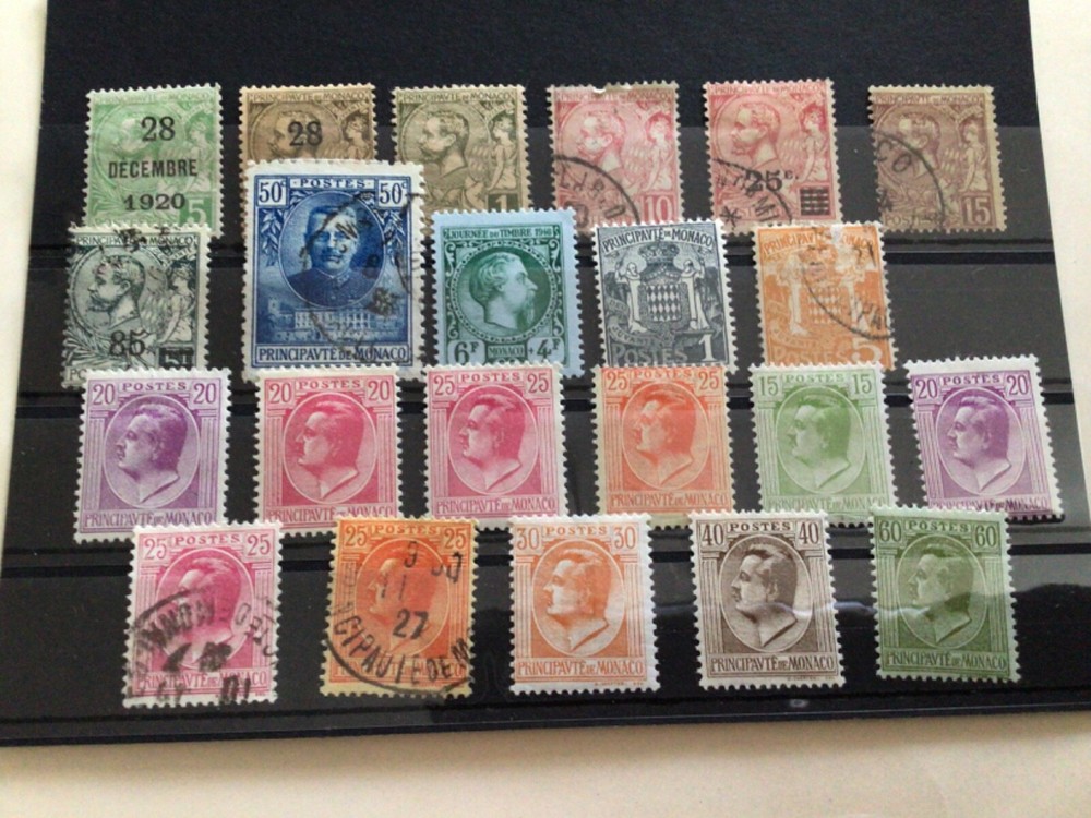 Monaco early mounted mint & used stamps  A12593