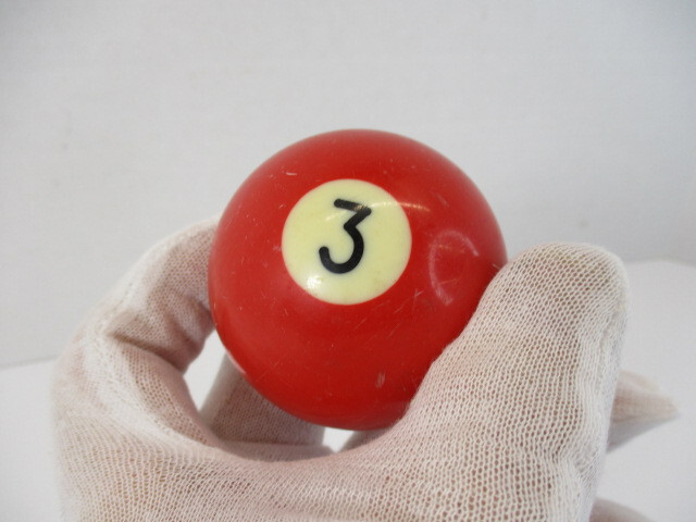 Pool Ball # 3 Solid Red 2-1/4" Diameter Single Ball 2.242" Round 3 Billiards EC