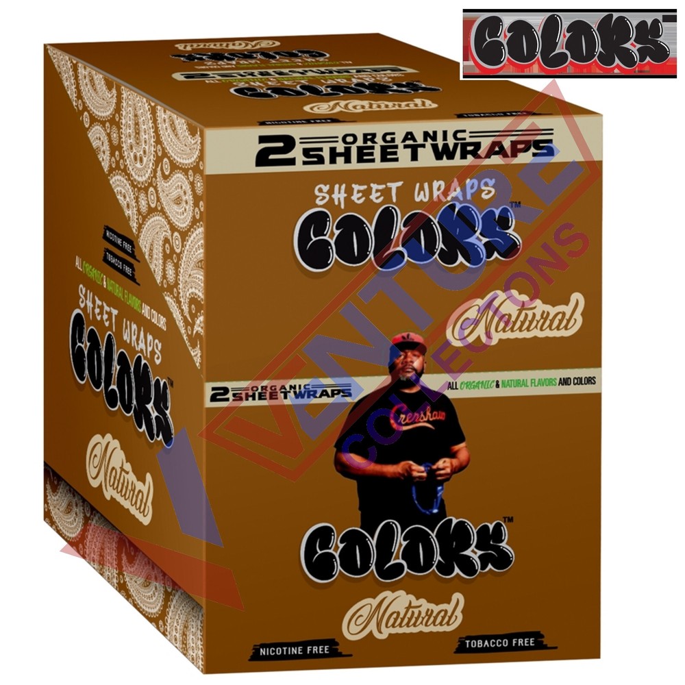 COLORS Organic Sheet Wraps 25/2CT  - NATURAL