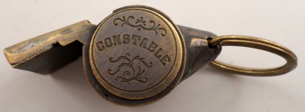 Constable Solid Brass Key Ring Chain Fob #A37