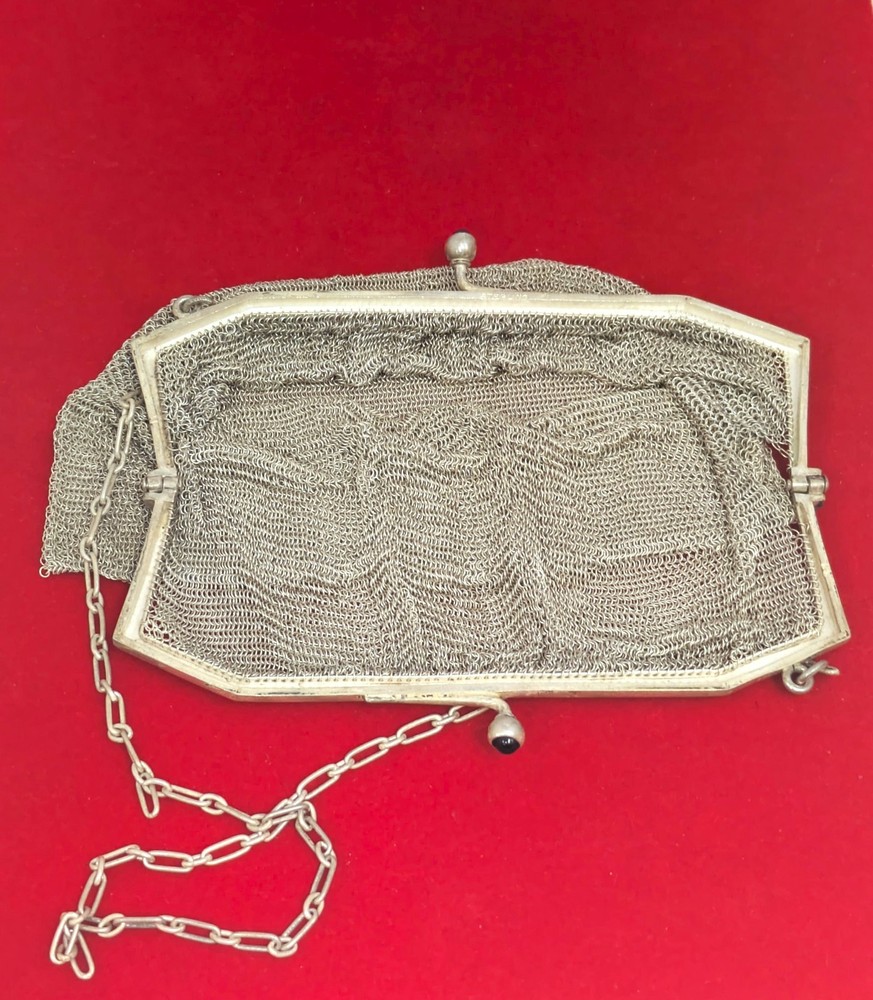 Sterling Silver Mesh Purse, 5" by 5"