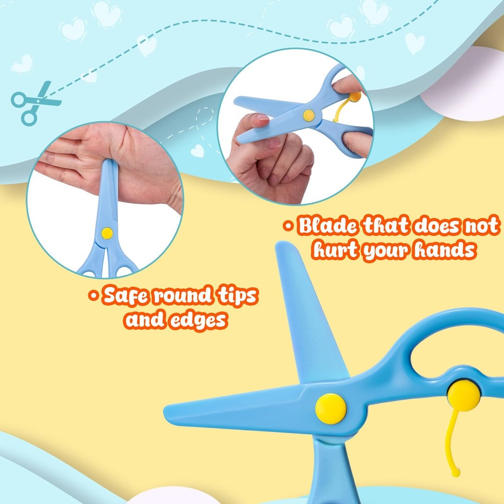 Scissors, 8PCS Blunt Tip Training Safety Scissors Stocking Stuffer for & Chil...