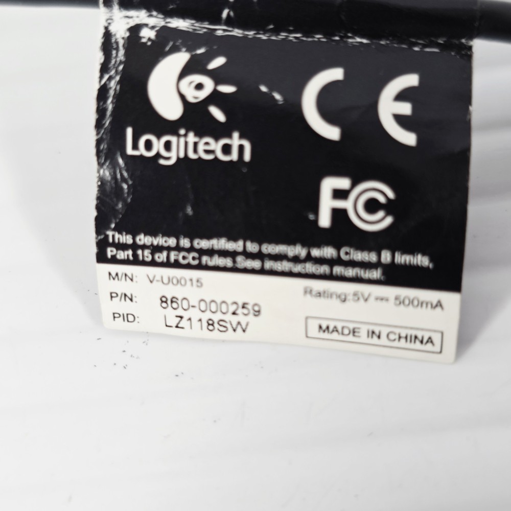 Logitech Webcam 720p HD Black V-U0015 - Tested