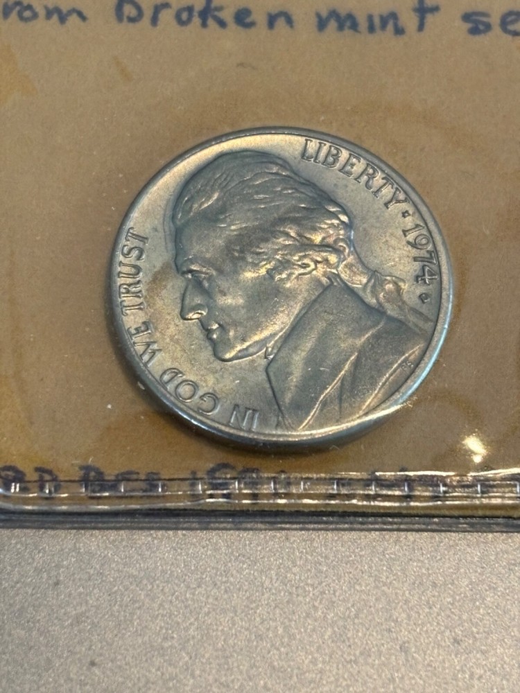 1974-D 5C Jefferson Nickel FROM BROKEN MINT SET