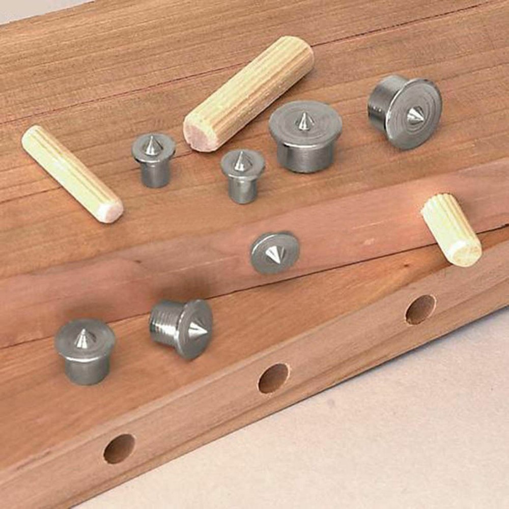 Dowel Centre Point Marker Hole Chrome plating Solid 8mm 12mm Points Pin Wood
