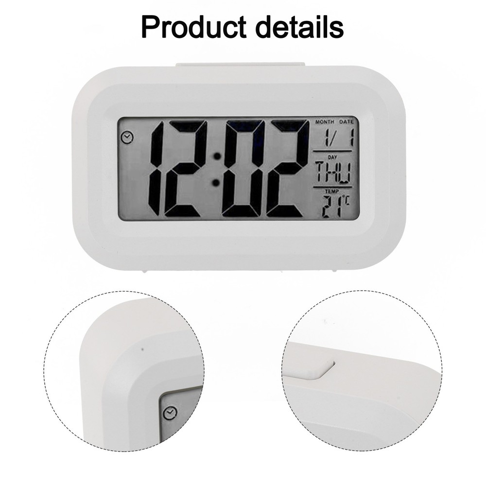 Stylish Electronic Alarm Clock with Night Light and Temperature Feature